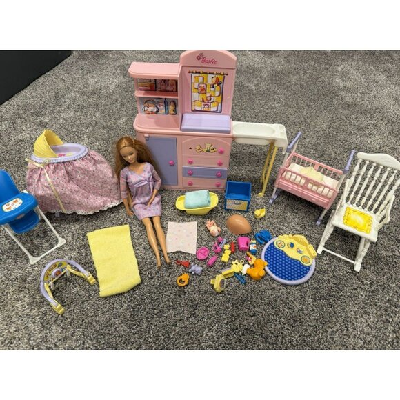 Barbie Other - Vintage Barbie Happy Family Midge Doll With Nursery